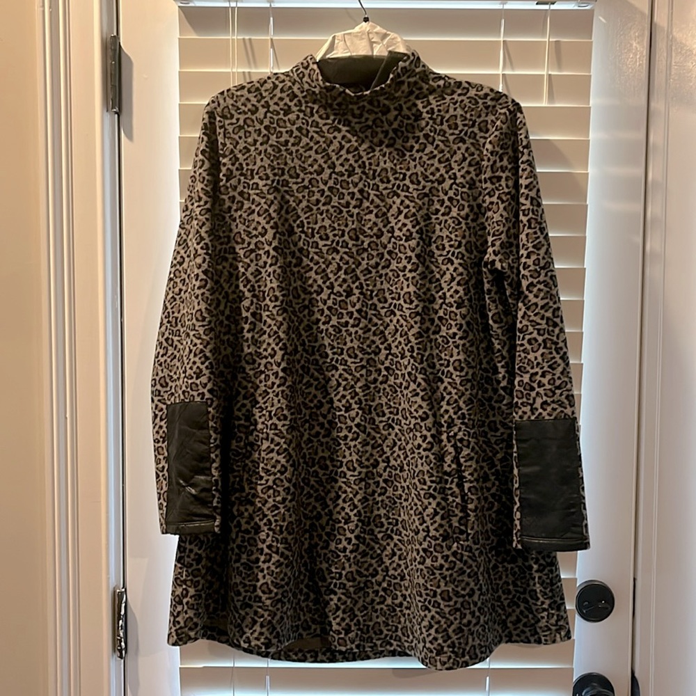 TylerBoe leopard print mini dress